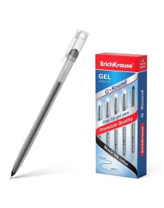 Ручка гелевая G Round Stick пишущий узел 0 5 мм линия письма 0 3 мм черный Erich krause