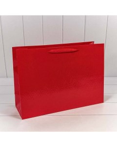 Пакет подарочный Элегант 2669 45 33 15 см картон красный Omg