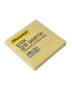 Упаковка блоков самоклеящихся 682156 05 76x76 100 л пастель желтый 12шт в упак Silwerhof