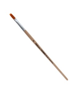 Кисть нейлон 8 плоская деревянная ручка 10шт Calligrata