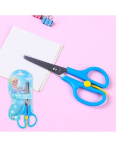 Ножницы детские 13 см безопасные пластиковые ручки с фиксатором Холодное сердце МИКС Nobrand