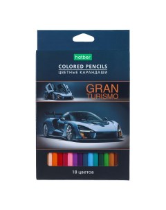 Карандаши цветные Eco Gran Turismo 18 цветов Hatber