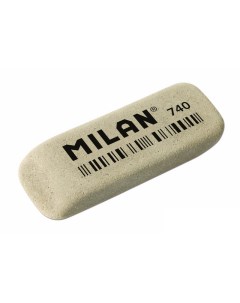 Ластик каучуковый Milan 740 для стирания чернил серый Milana