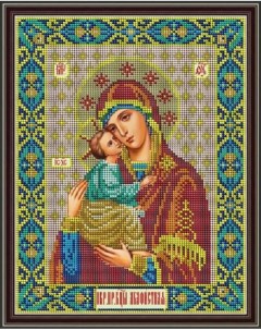 Набор для вышивания бисером Икона Божией Матери Акафистная арт И062 Galla collection