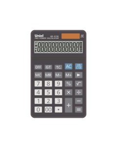 Калькулятор UD 211K черный CU211K Uniel