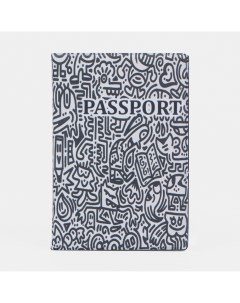 Обложка для паспорта цвет черный белый Nobrand