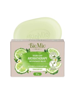 Натуральное мыло Бергамот и Зелёный чай VEGAN SOAP AROMATHERAPY Biomio