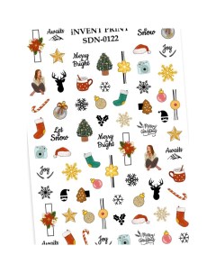 Слайдер дизайн Новый год Снежинки SDN 122 Invent print