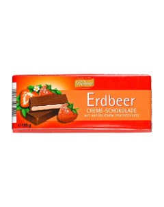 Шоколад Erdbeer темный с клубничной начинкой 100 г Bohme