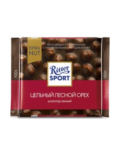 Шоколад Темный Цельный лесной орех 100 г Ritter sport