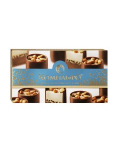 Конфеты шоколадные Миндаль и крем карамель 116 г Komilfo