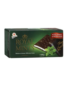 Шоколад Royal Mints с мятной начинкой 200 г Halloren