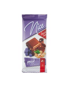 Шоколад молочный Nice арахис и изюм 80 г Chocomoco