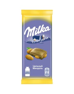 Шоколад молочный с цельным миндалём 85 г Milka