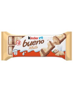 Вафли Bueno White в белом шоколаде c молочно ореховой начинкой 39 г Kinder