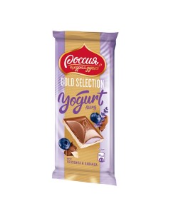 Шоколад молочный с белым шоколадом и йогуртом голубика лаванда 82 г Россия щедрая душа