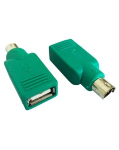 Переходник PS 2 m USB A f зеленый No name