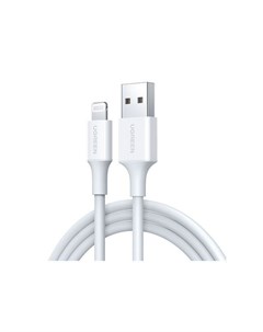 Кабель US155 80315 USB A Male to Lightning Male Cable Nickel Plating ABS Shell White Ugreen