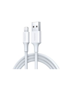 Кабель US155 20730 USB A Male to Lightning Male Cable Nickel Plating ABS Shell White Ugreen
