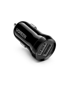 Автомобильное зарядное устройство ED018 50875 Dual USB Car Charger черный Ugreen