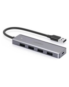 Хаб CM219 50985 4 Ports USB A 3 0 Hub серый Ugreen