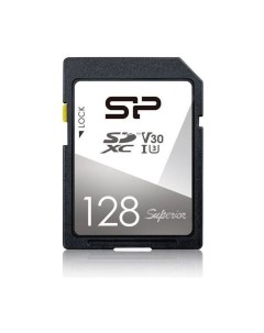 Карта памяти SD 128GB Superior SDXC Class 10 UHS I U3 V30 SP128GBSDXCV3V10 Silicon power