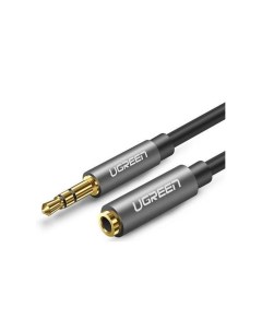Кабель AV118 10594 3 5mm Male to 3 5mm Female Extension Cable 2м черный Ugreen