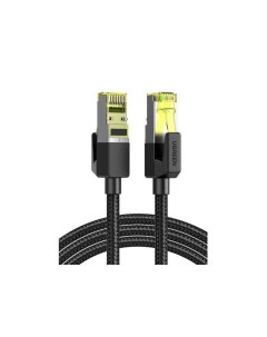 Кабель NW150 80423 CAT7 Shielded Round Cable with Braided Modular Plugs 2м черный Ugreen