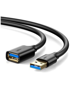 Кабель US129 10373 USB 3 0 Extension Male Cable 2 м черный Ugreen