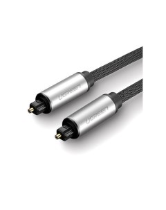 Кабель AV108 10541 Toslink Optical Male To Male Audio Cable 3м серебристо черный Ugreen