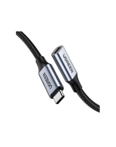 Кабель US372 80810 USB C 3 1 Male to USB C Female Gen2 Extension Cable 0 5м черный Ugreen