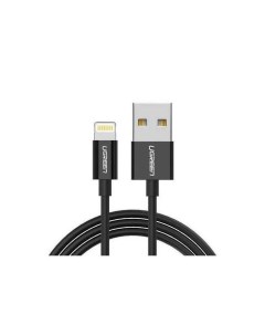 Кабель US155 80823 USB A Male to Lightning Male Cable Nickel Plating ABS Shell Black Ugreen