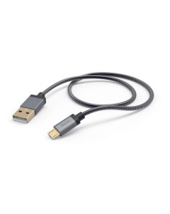 Кабель Metal 00173625 micro USB B m USB A m 1 5м черный Hama