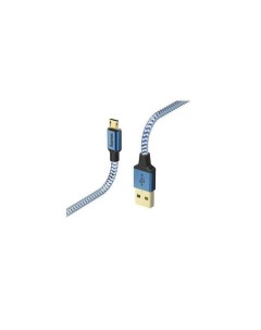 Кабель 00178289 micro USB B m USB A m 1 5м синий Hama