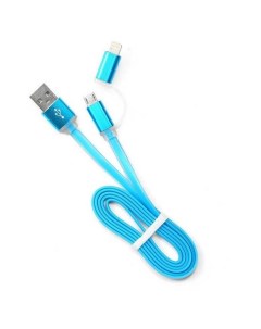 Кабель Cablexpert USB AM microBM 5P to iPhone Lightning 1m Blue CC mAPUSB2bl1m Gembird