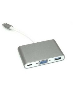 Адаптер для APPLE MacBook Type C VGA USB 3 0 Type C Grey 075340 Vbparts