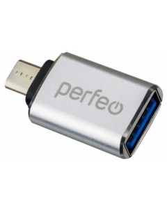 Адаптер PF VI O012 USB MicroUSB OTG 3 0 Silver PF_C3002 Perfeo