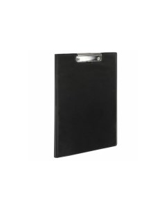 Папка планшет А4 340х240 мм с прижимом и крышкой картон ПВХ черная 221488 Brauberg