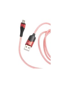 Дата кабель BU19 Streamer USB Micro USB 2 4А с подсветкой красный 23246 Borofone