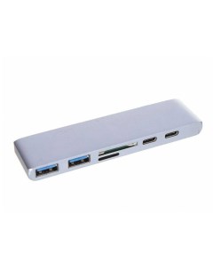 Адаптер для APPLE MacBook Type C HDMI 2xUSB 3 0 2xType C SD TF Grey 075355 Vbparts