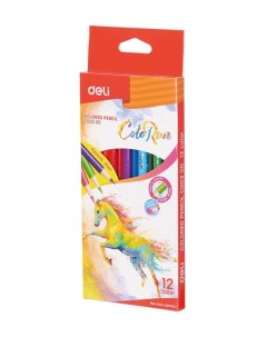 Карандаши цветные ColoRun 12 цветов EC00300 24 шт в уп ке Deli