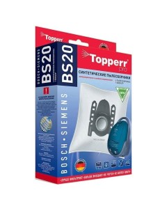 Пылесборники синтетические BS 20 4шт 1 фильтр для Bosch Siemens Topperr