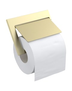 Держатель туалетной бумаги Petruma 15242 17 с крышкой Золото матовое Timo