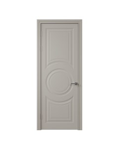 Дверь межкомнатная глухая с замком и петлями в комплекте Ларго 4 80x220 см эмаль цвет тепло серый Без бренда