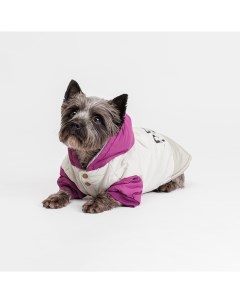 Куртка с капюшоном для собак L серо фиолетовая Petmax