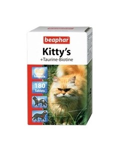Кормовая добавка Беафар для кошек Витаминированное лакомство с Таурином и Биотином сердечки Beaphar