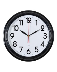 Часы настенные WALLC R86P 35см черный белый Бюрократ