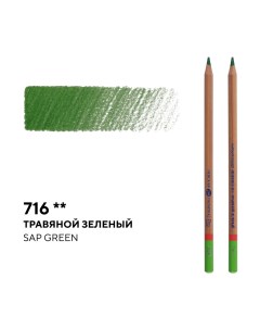 Карандаш профессиональный цветной Мастер класс 716 травяной зеленый Невская палитра