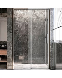 Душевая дверь в нишу Premium Trento 150х200 профиль хром стекло прозрачное Veconi