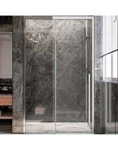 Душевая дверь в нишу Premium Trento 130х200 профиль хром стекло прозрачное Veconi